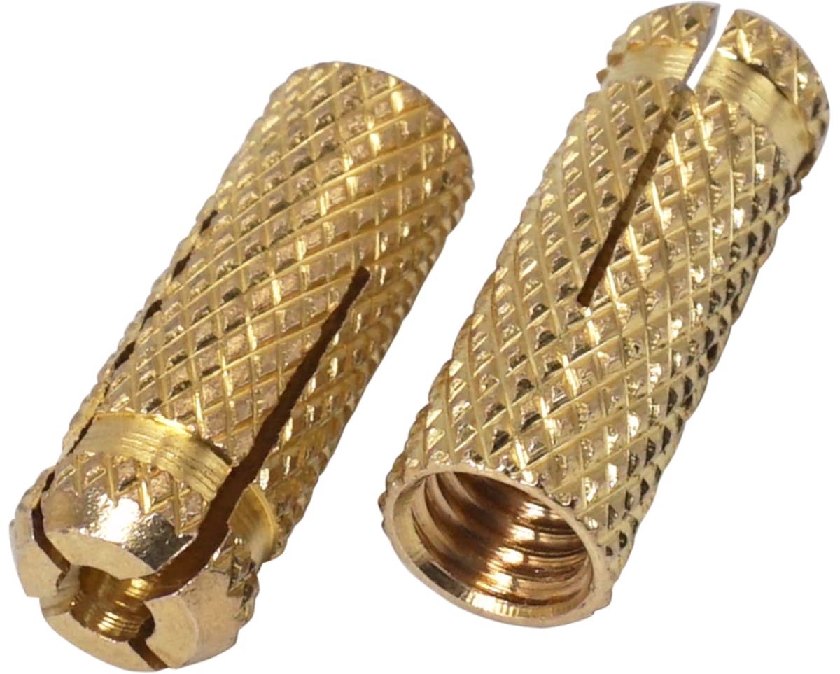 (50 stuks) Messing Drop in Ankers M8 x 28 mm, Bouthuls, Expansie Wandpluggen, Metselwerk Betonanker