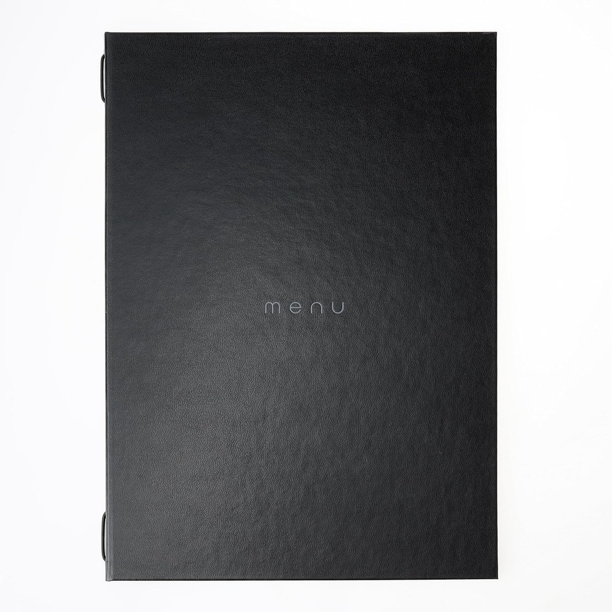 Style, Portamenu Restaurant A4 Line Italy, menu Restaurant met inscriptie "Menu" kleur zwart gesatineerd, PU, 100% Made in Italy
