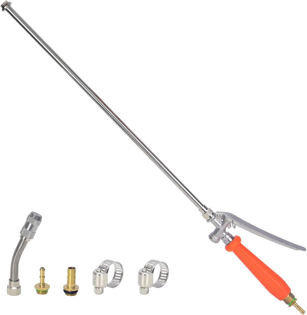 3/8" & 1/4" Messing Barb Universele Sproeier Wand Vervanging, Sproeier Wand met Verstelbare Nozzle voor Onkruid Tuin Auto Wassen