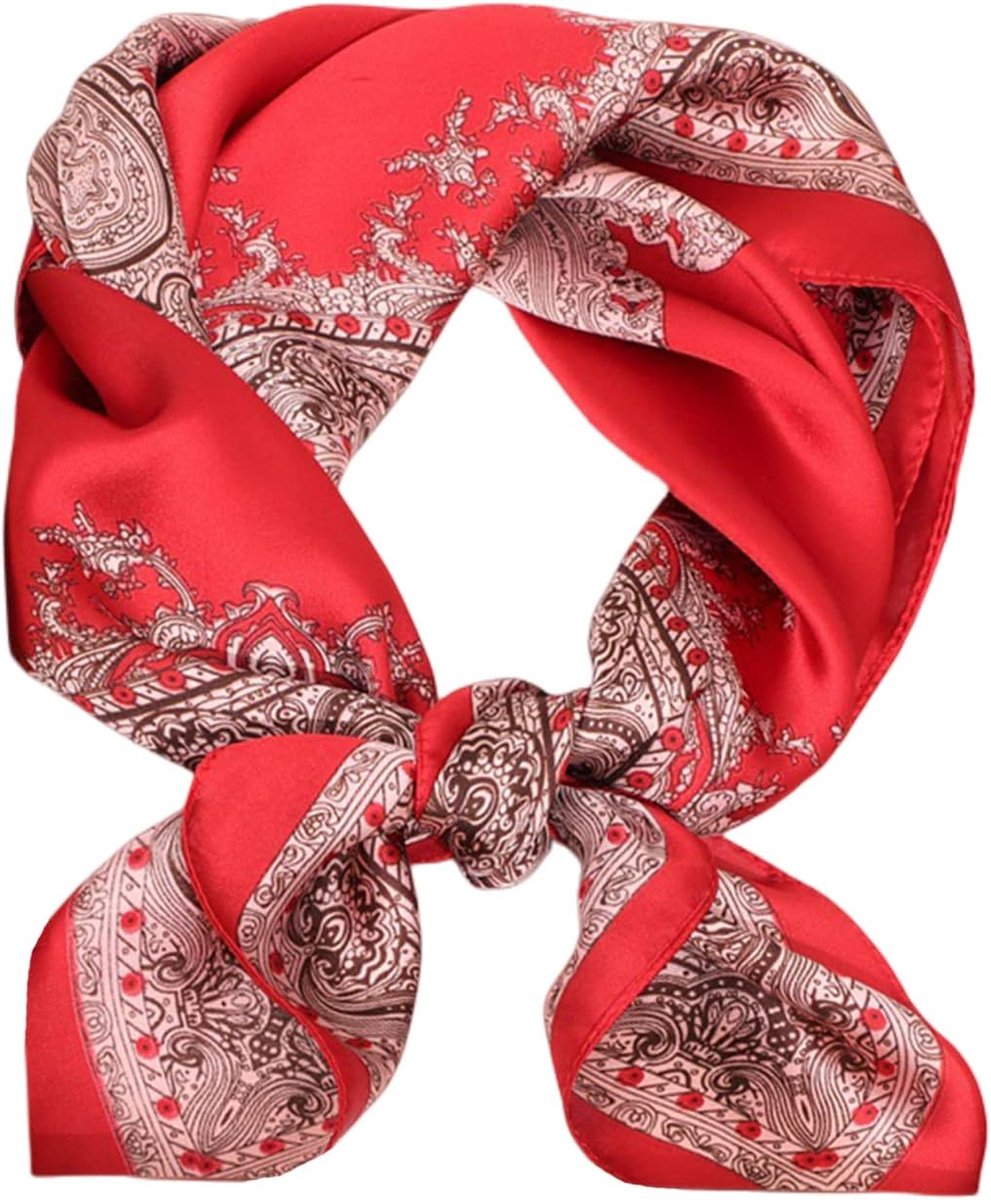 Bandana hoofddoek dames vintage vierkante sjaal hoofd hals sjaal halsdoek doek bandana DA22, Da2205, 27.5x27.5 Inch