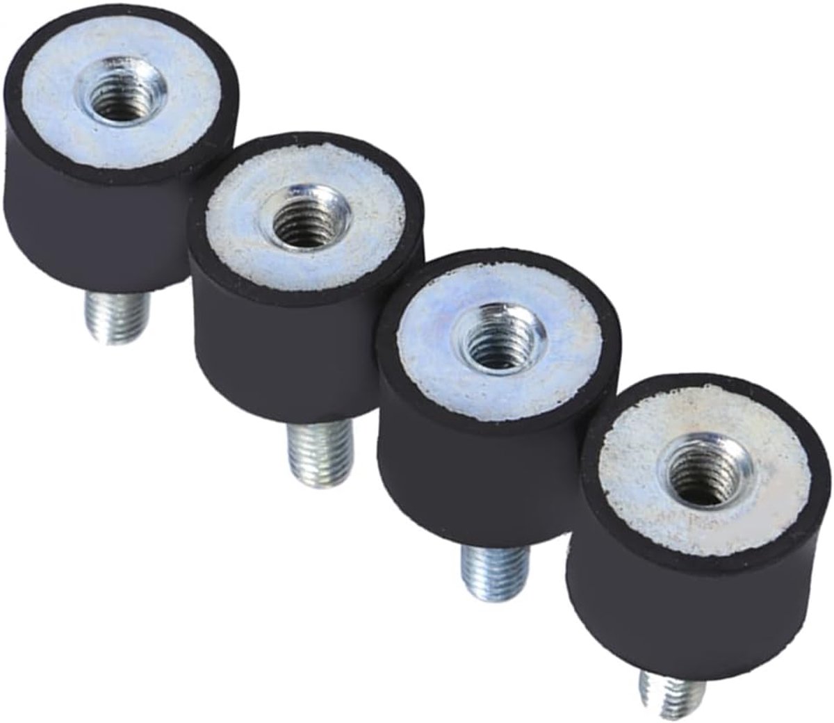 Health Gear Rubberen schokdempersteunen set van 4 rubberen isolatorsteunen met noppen M6 antivibratie silentblock voor autoboot (VD20* 15 M6* 18)
