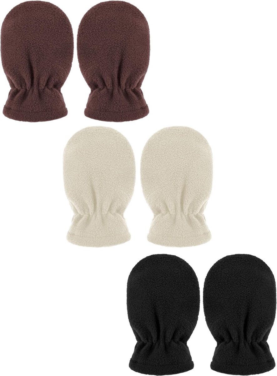 3 paar warme winterwanten voor baby's en peuters