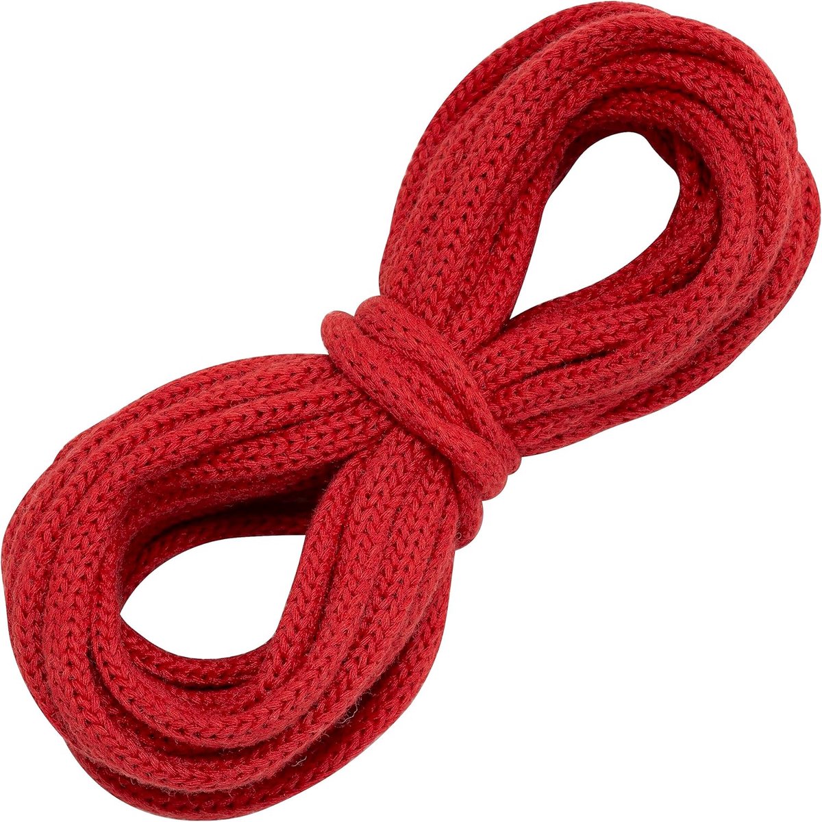 - C67857 - gevlochten decoratieve touw, 5 m x 6 mm - van katoen - kleur rood