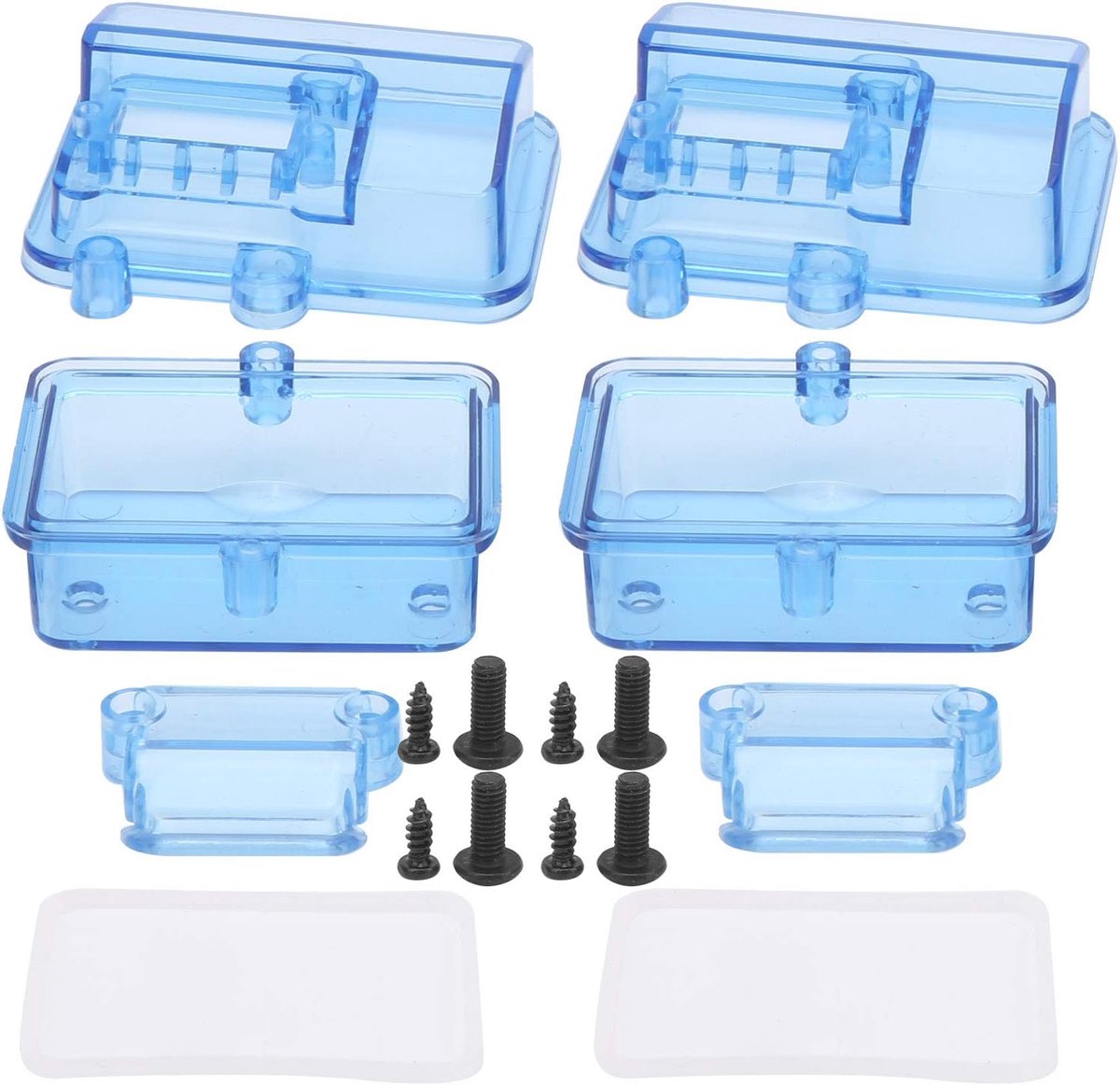 2 sets RC-ontvangerbox, waterdichte ontvangerontvanger, radio-ontvangerbescherming, RC-autobeschermingsbox voor RC-autoboot Elektrische snelheidsregeling