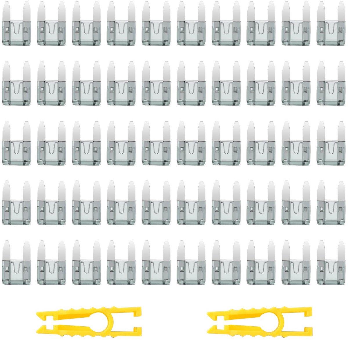 Mini auto fuses 50Pcs 2A - transparant - met fuse puller - eenvoudig te installeren - SnelShoppen