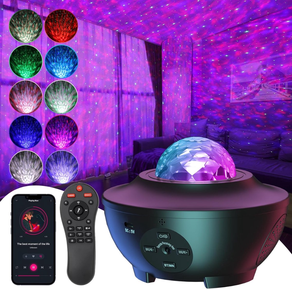 ZRNS® Sterren Galaxy Projector - Sterrenhemel Projector - Star Sky light - Sterrenlamp 4K - Met Afstandsbediening