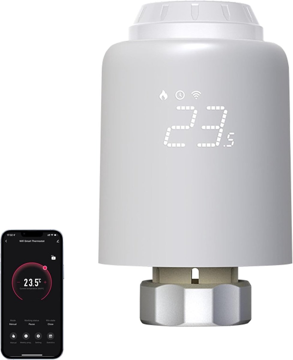 Radiator Thermostaat WiFi Draadloos - Temperatuurweergave - Eenvoudig te bedienen - Slimme verwarming - SnelShoppen