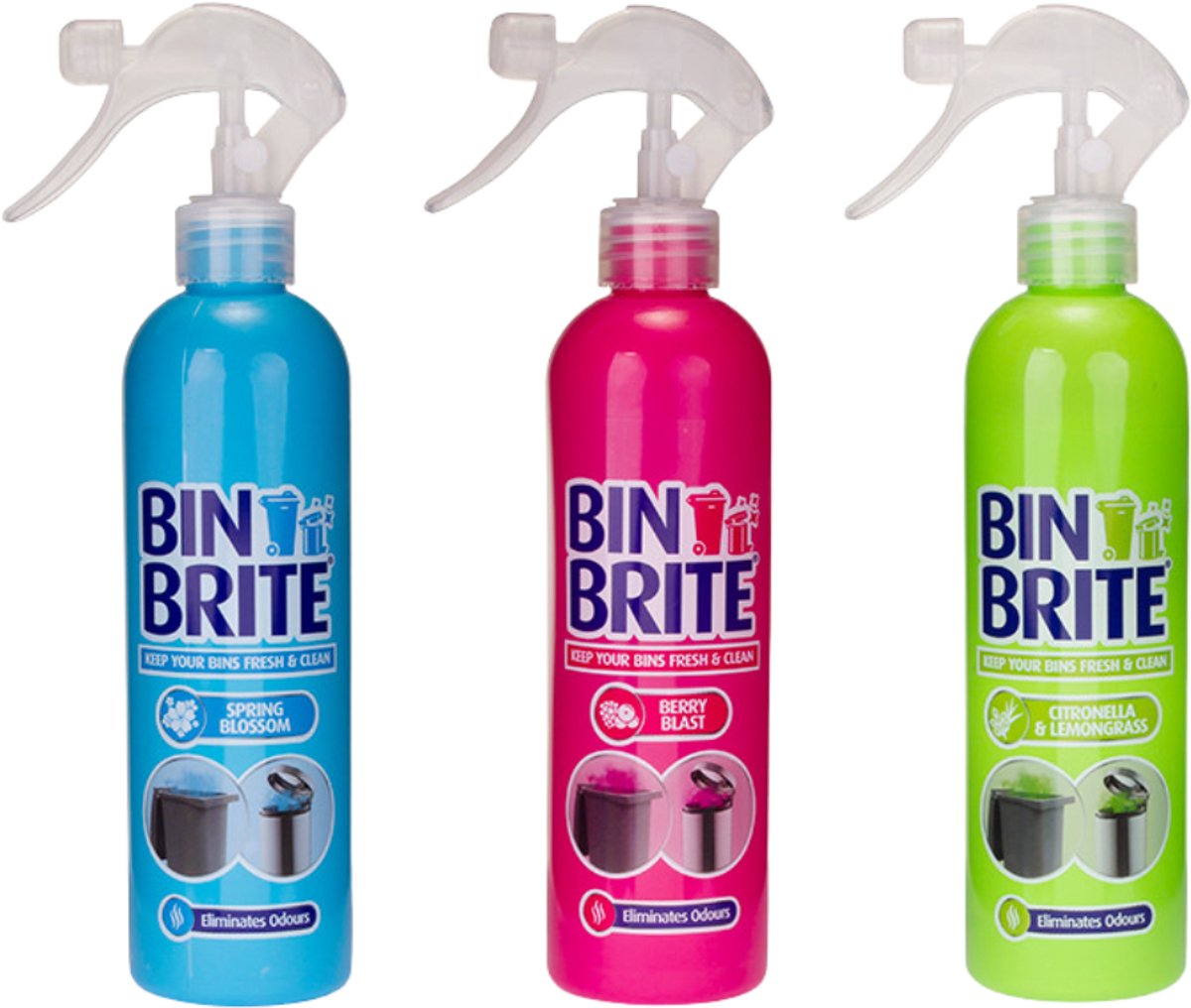Bin Brite vuilnisbak verfrisser spray (3 stuks à 400 ml)