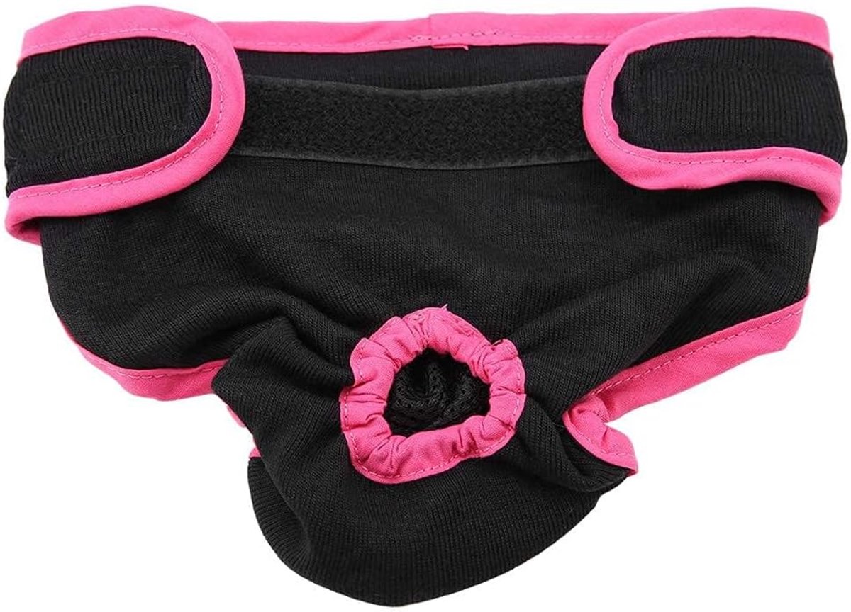 zacht en comfortabel katoen vrouwelijk huisdier sanitair broek puppy fysiologische broek hondenluiers voor kleine, middelgrote en grote honden (zwart, L)