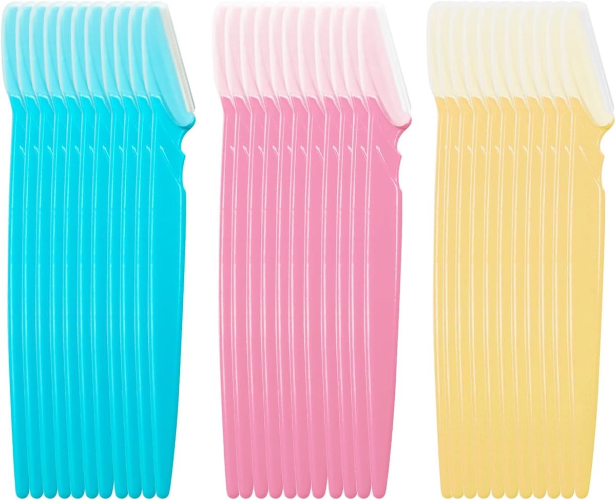 33 stuks wenkbrauwscheerapparaten, gezichtsscheerapparaten vrouwen, wenkbrauwtrimmer dames, dermaplaning scheermes voor dames en heren