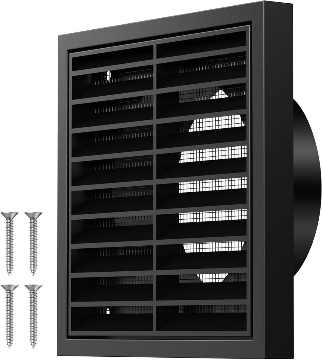 100 mm Rectangulaire Ventilatierooster met Insectenbescherming voor Badkamer, Garage en Ke