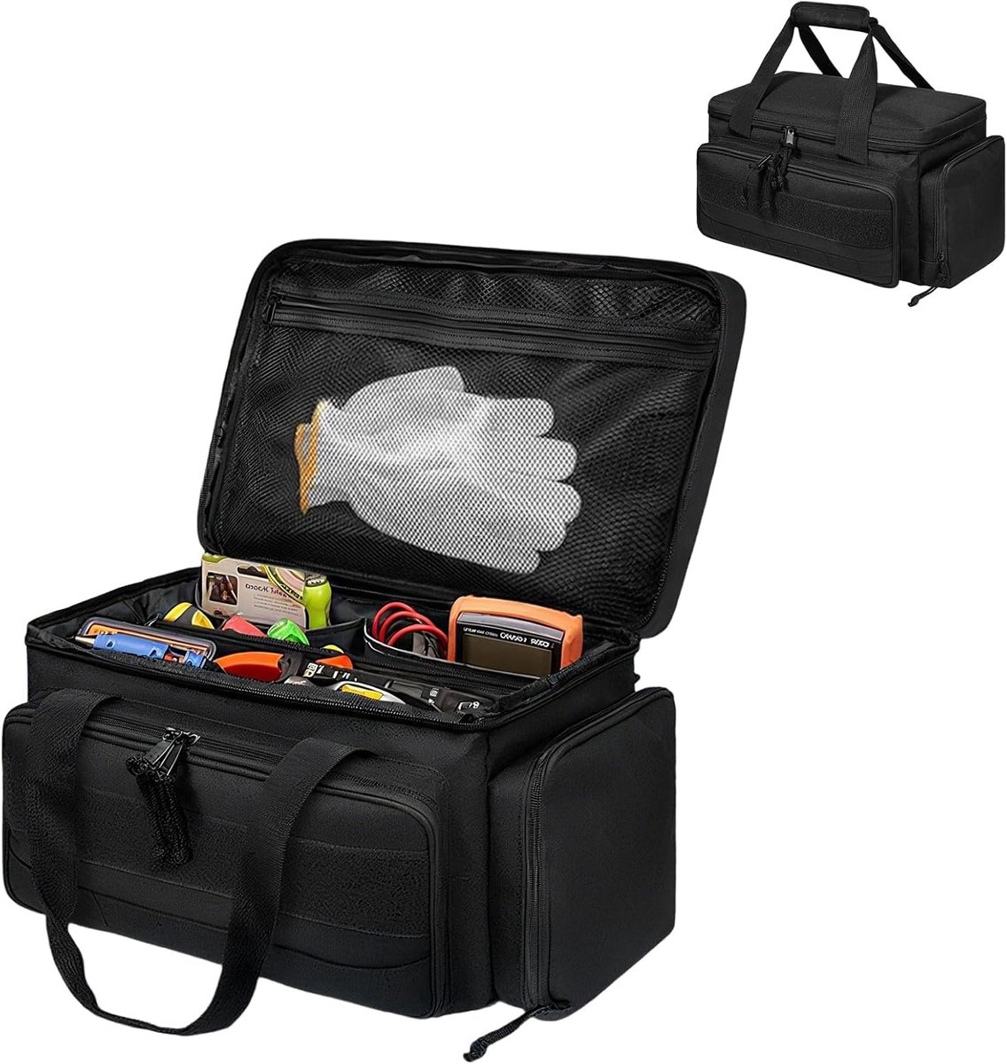 SnelShoppen - Tool Bag voor Mannen, Multifunctionele Gereedschap Organizer met Antislip en Dikke Gevoerde Bodem voor Mechanica en Elektriciens, Groot
