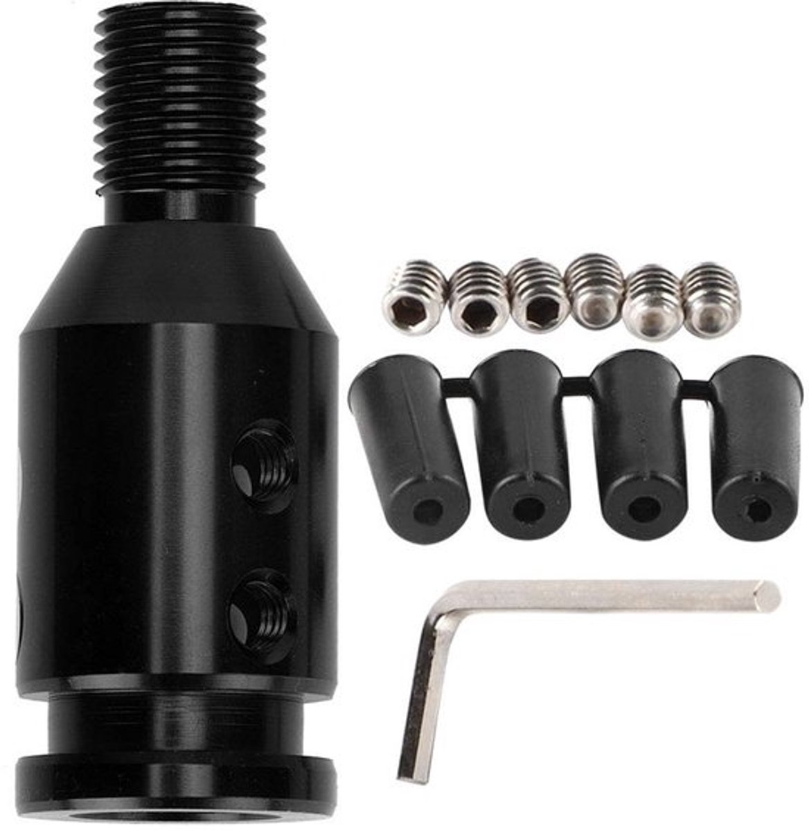 Universele Versnellingspook Adapter 12x1.25 - Zwart Aluminium -