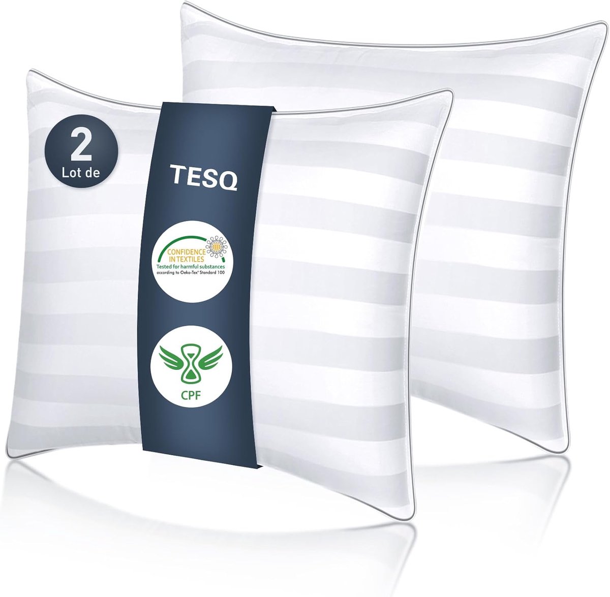 SnelShoppen - Hoofdkussen 65 x 65 cm - Zacht en Comfortabel Kussen voor Slaapkamer, Logeerkamer, en Camping - Hypoallergeen, Wasbaar, Wit