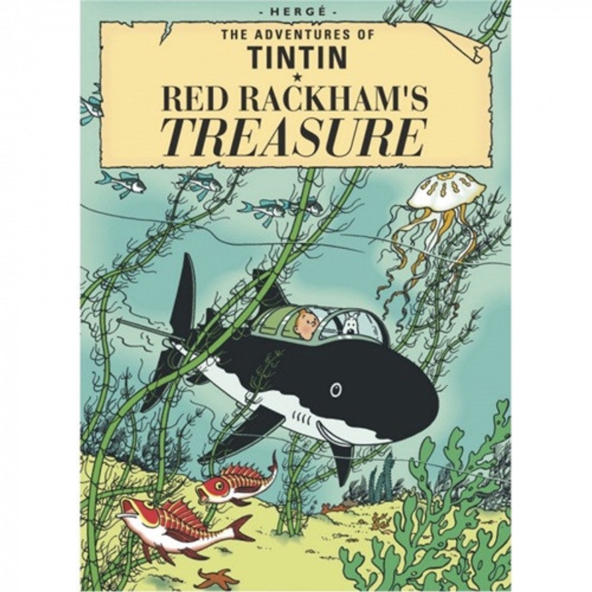 Ansichtkaart Kuifje - De Schat van Roodbaard / Rackham - 15x10cm - Tintinimaginatio