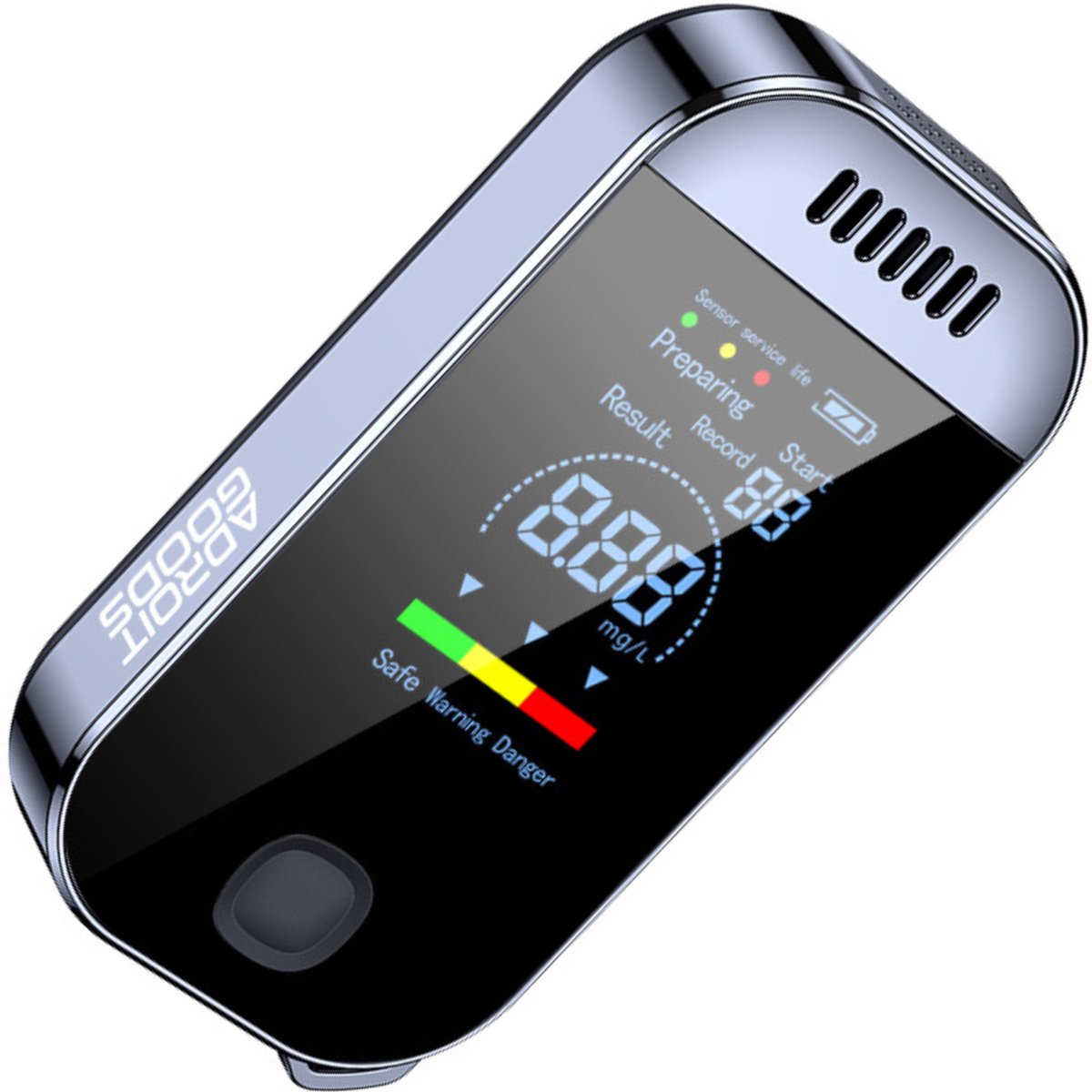 AdroitGoods Digitale Alcoholtester Compact Sleutelhanger Model USB Oplaadbaar Nauwkeurige Blaastest LCD Display Contactloos & Hygiënisch
