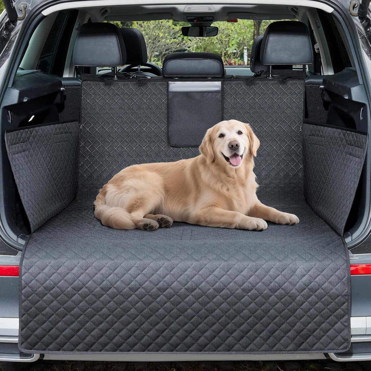 Thijox - Kofferbakbescherming voor Honden, Waterdichte en Krasbestendige Beschermmat met Zij- en Bumperbescherming - LEKE SUV Cargo Liner in Zwart voo