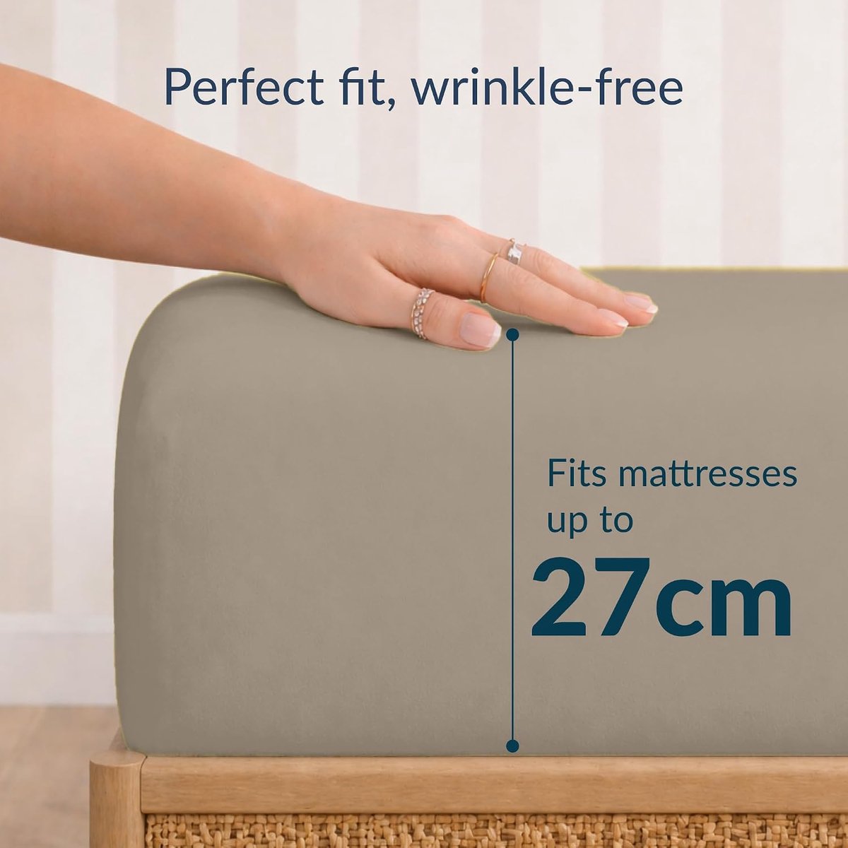 SnelShoppen - Fitted Sheet 180x200 cm met 30 cm Hoek, 100% Polyester, Oeko-Tex Gecertificeerd, Zacht en Sneldrogend, Ideaal voor Elk Seizoen, Luxe Mic