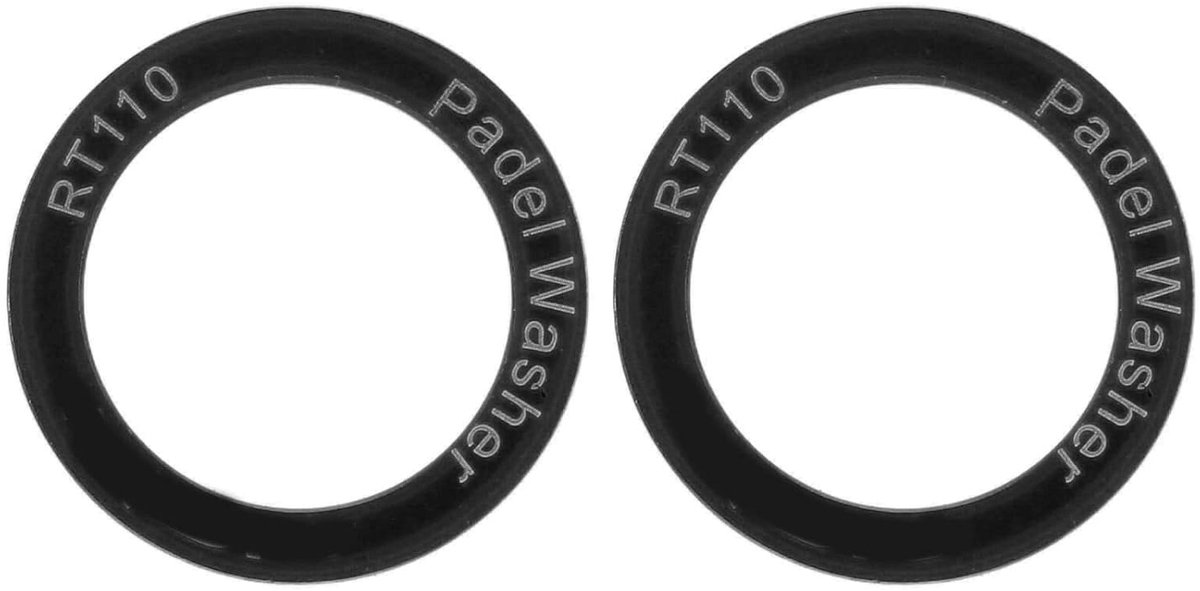 SnelShoppen - Fietspedalen Wasringen 2 Stuks Waterproof Uitgebreide Fiets Pedal Washers Rvs Zwart - Duurzaam, Corrosiebestendig, Geschikt voor Racefie