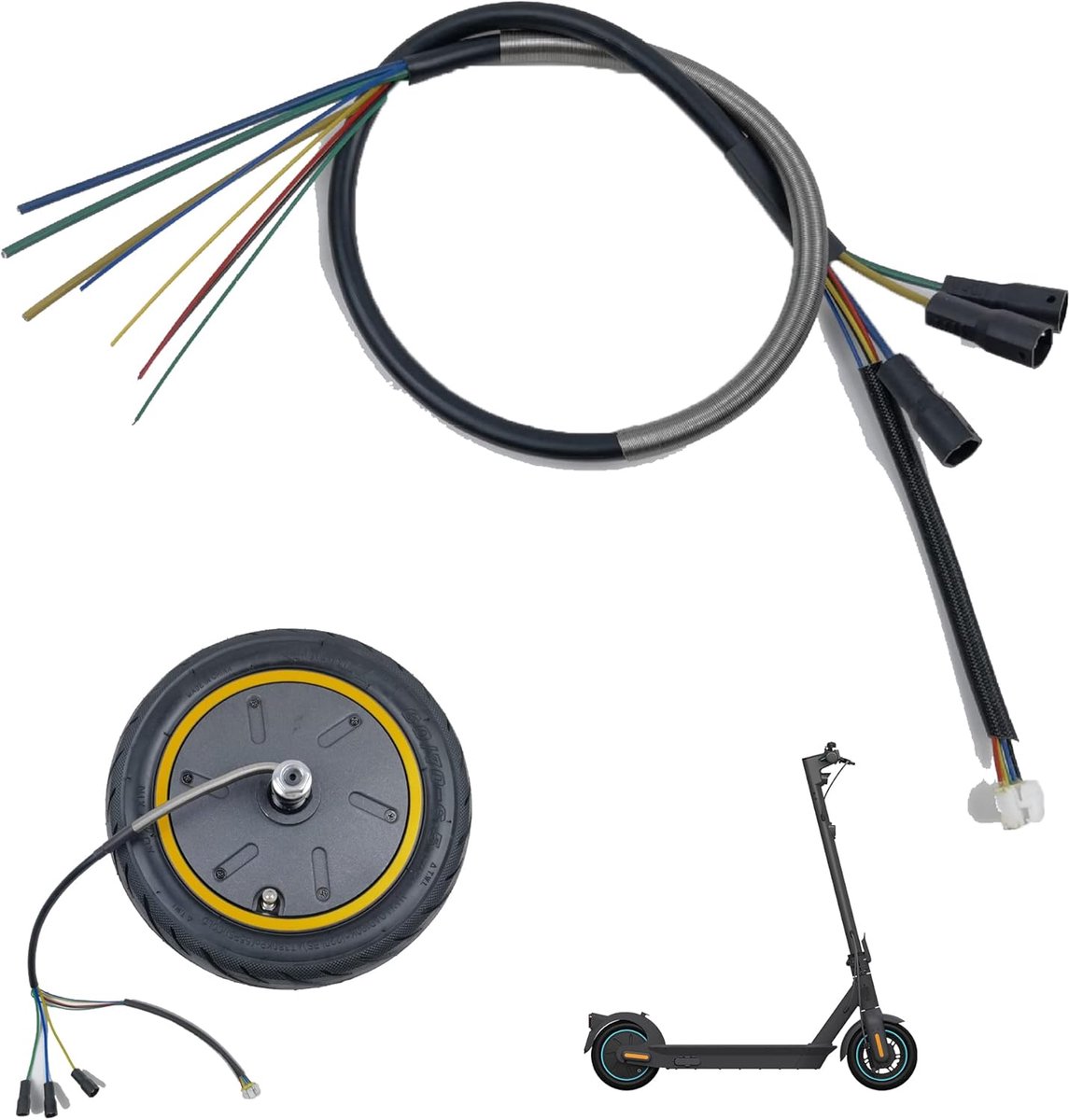 SnelShoppen - Wiring Harness Motor Kabel voor Elektrische Scooter, Vervangende Power Kabel Segway Ninebot Max G30, 650mm, Vlamvertrager, Duurzaam, Hog