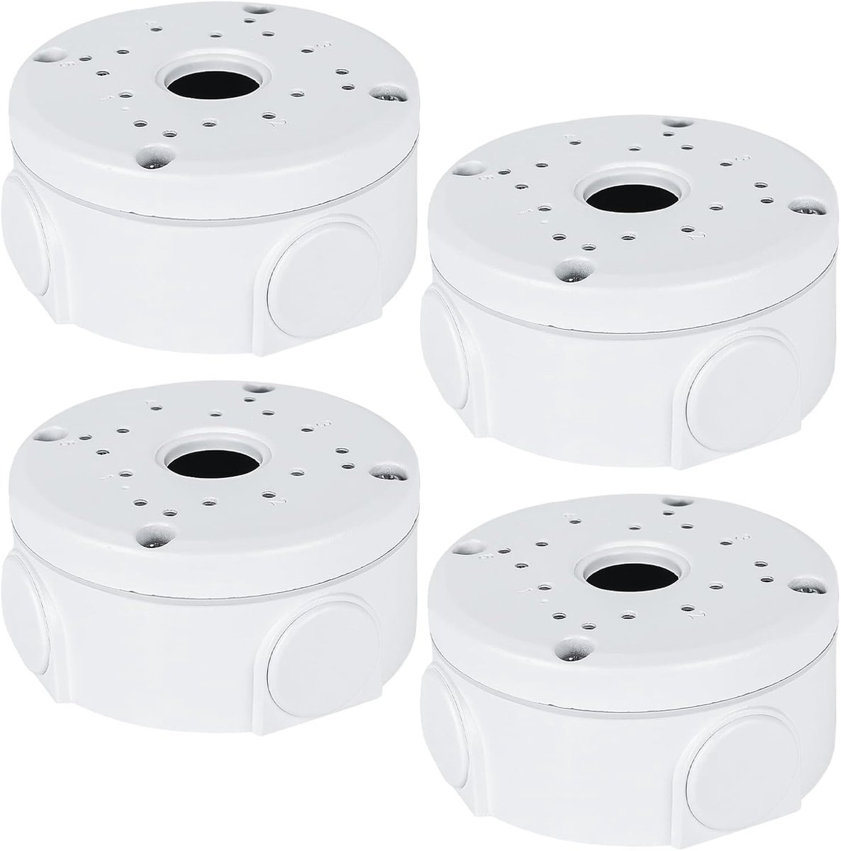 SnelShoppen - 4 Stuks Camera Junction Box - Semicirculaire Verborgen Behuizing - Webcam Stand - Beveiligingscamera Montagebox - Voor Binnen & Buiten -