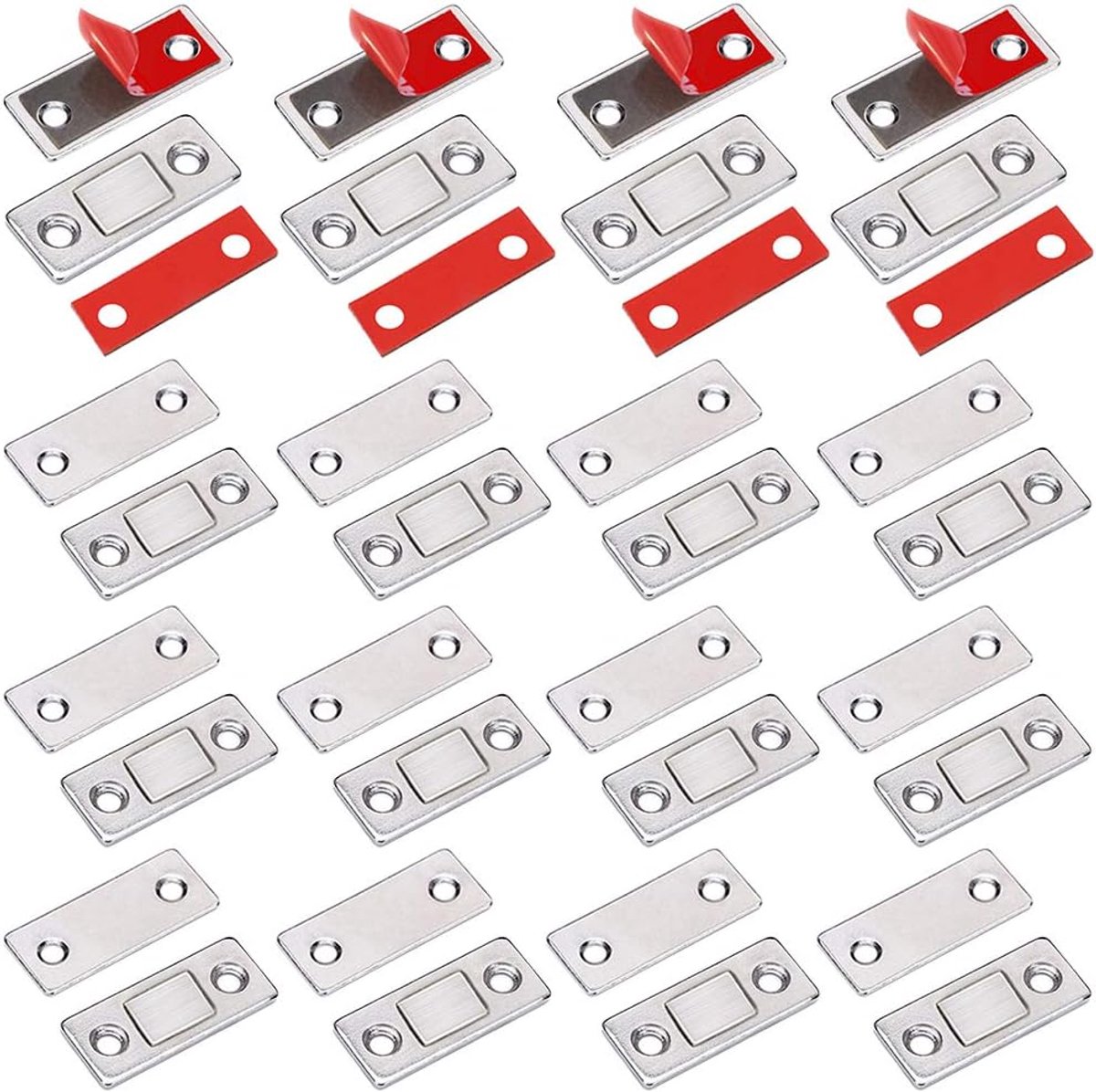 SnelShoppen - Magnetische Deursluiters voor Kasten, 16 Stuks, Sterke Magneten voor Lades en Deuren, Zelfklevend, Ultradunne Ontwerp voor Keuken en Meu