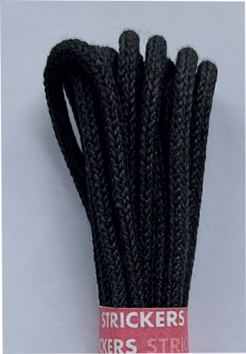 Strickers Veter - Zwart - Dun Rond - Lengte 150 cm - Dikte 2,5 mm - Schoenveter