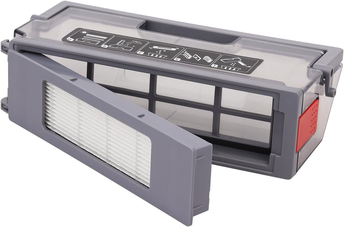HEPA Filter en Stoffilter Box voor Ecovacs Deebot Robotstofzuiger - Vervangingsset voor N10, T8, T9 en meer, Verbeterde Luchtkwaliteit en Stofverwijdering