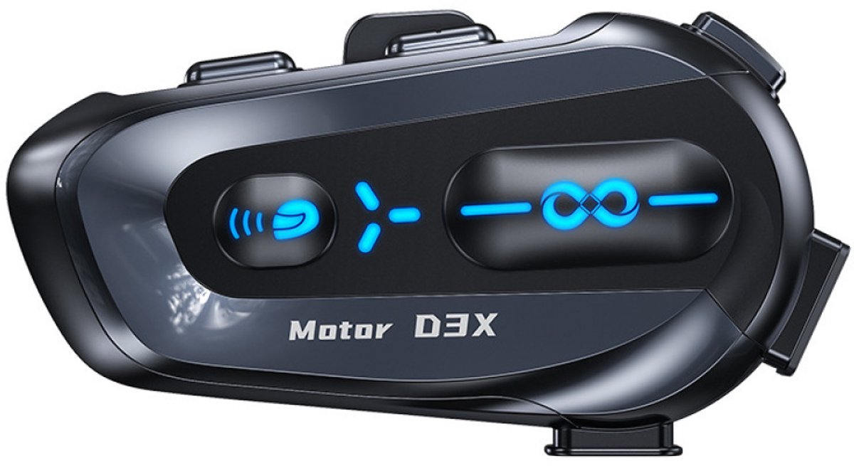 QTTVBTNA -Motorhelm Bluetooth - Intercom Headset - V12 PRO - Bluetooth 5.4, dubbele chip, audiomultitasking - Muziek, navigatie en oproepen tegelijk - Helder geluid - Voor alle helmtypes - Voor motorrijder en passagier