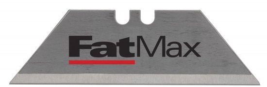 Een enkele Stanley Fatmax reservemes met de rode en zwarte tekst 'FatMax'.