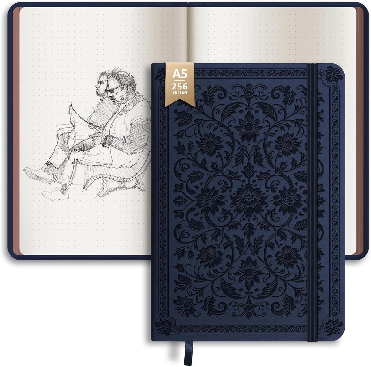 SnelShoppen - BIROYAL Note Notitieboek A5 - 100 Vel Lijnpapier - Kunststof Kaft - Perfect voor School, Werk, Notities, Creatief Gebruik, Blauw