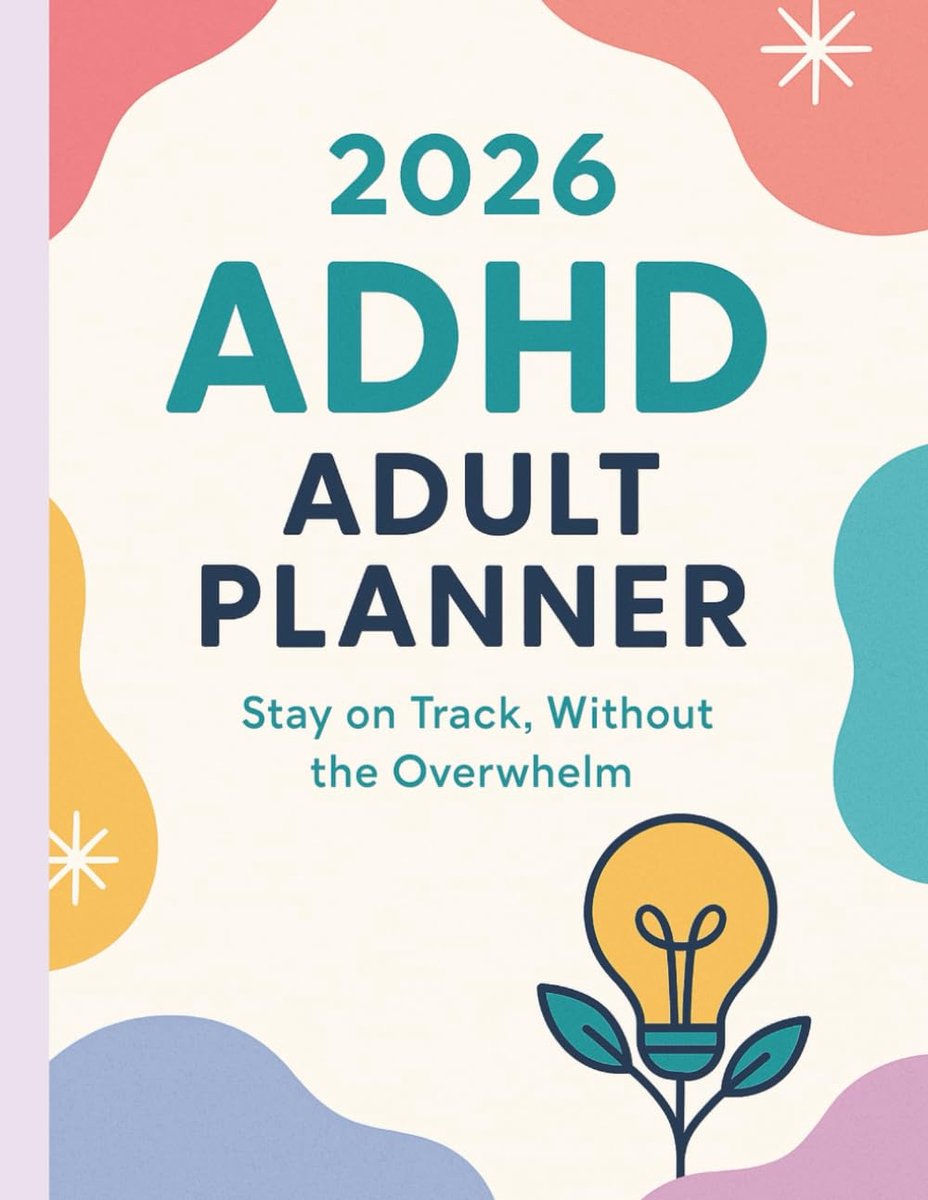 SnelShoppen - 2026 ADHD Volwassen Planner - Blijf op Schema, Geen Overweldiging, Organisatie, Tijdbeheer, A5 Formaat, Multicolor, Ideaal voor Werk, St