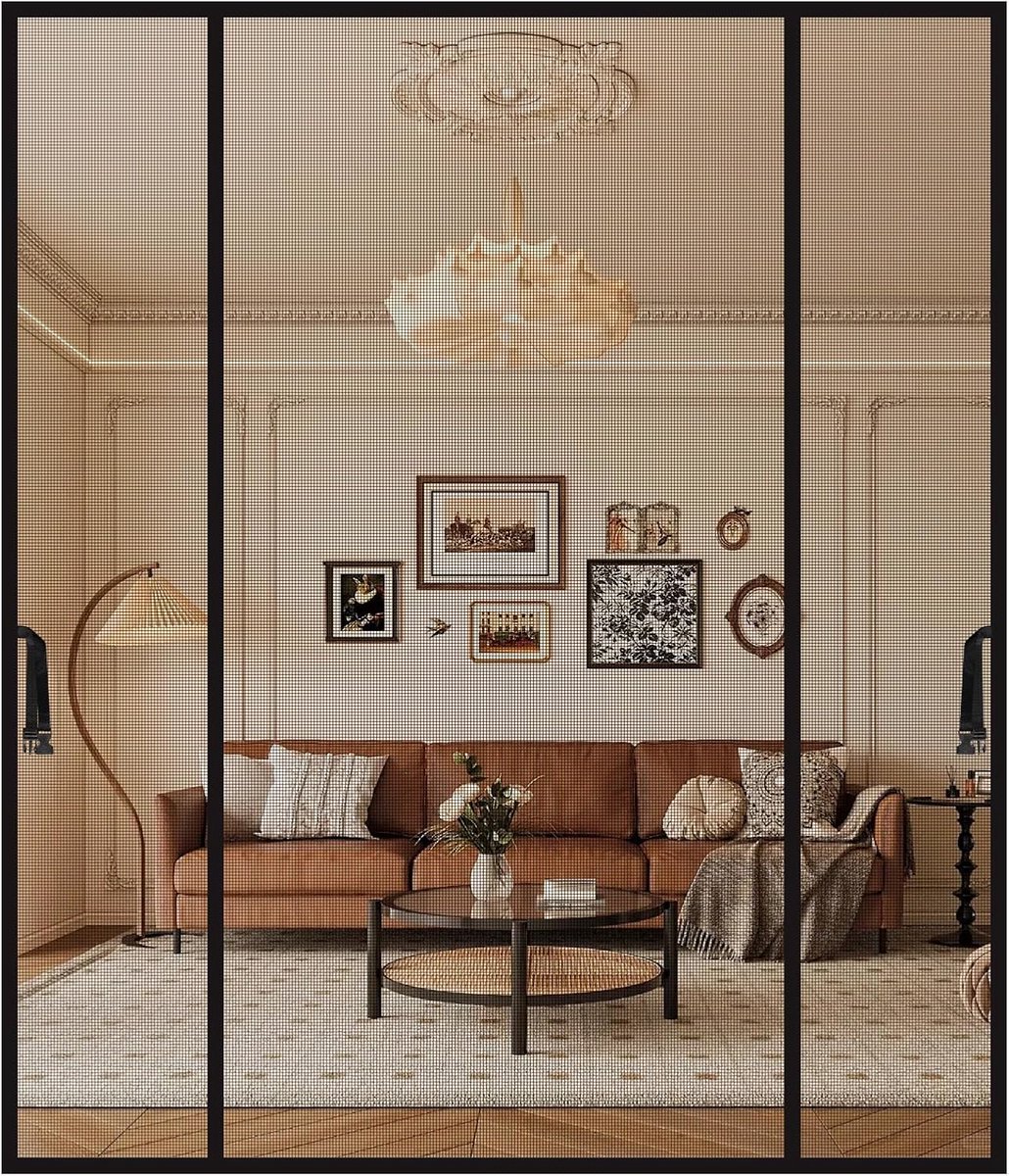 SnelShoppen - Magnetisch Hor, 200 x 222 cm, Insectenbescherming voor Balkon- en Tuindeuren, Geen Boren, Ideaal voor Huisdieren, Sterke Magneten