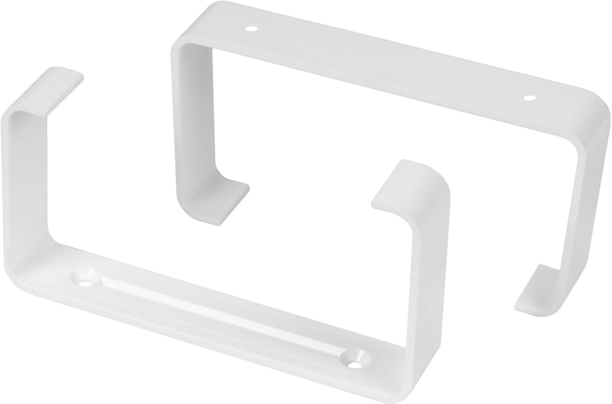SnelShoppen - Pack van 2 Plastic Wandsteunen 110 x 55 mm voor Rectangulaire Ventilatiekanalen, Voorverwarmd, Koeling, Airconditioning, Voor Muurbevest