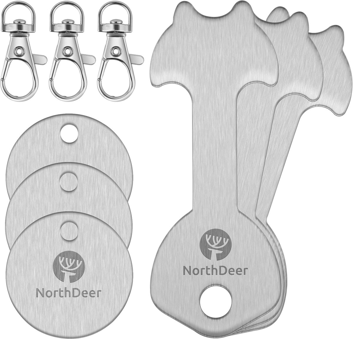 SnelShoppen - RVS Shopping Trolley Sleutelhanger - Afneembare Winkelwagentje Chip - Sleutelchip voor Winkelwagentjes - Ideaal voor Supermarkt, Kruiden
