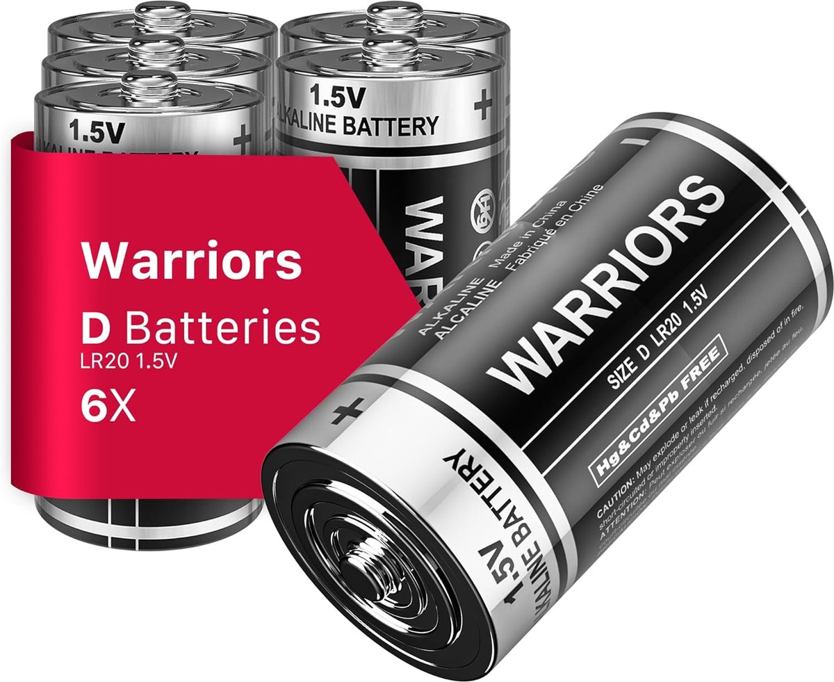 SnelShoppen - 6x D Batterijen LR20 1.5V Alkaline, Tot 10 Jaar Houdbaarheid, Lange Duurzame Energie voor Speelgoed, Zaklampen, Radio's en Huishoudelijk