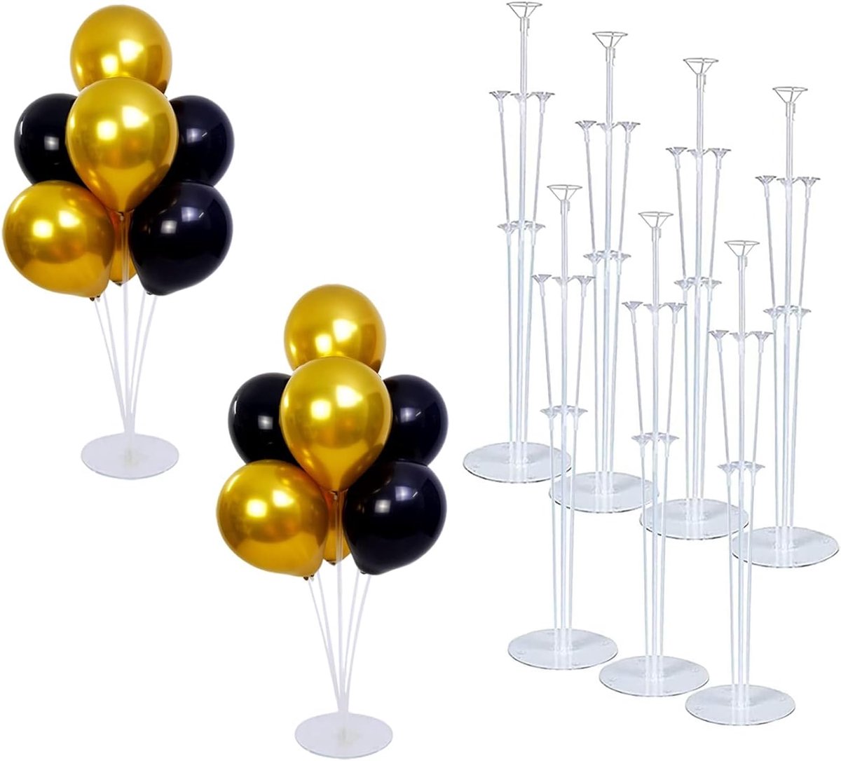 SnelShoppen - Balloon Stand voor Ballonnen - Herbruikbare Ballonaccessoires voor Feest, Verjaardag, Bruiloft Decoratie, 7 Stuks