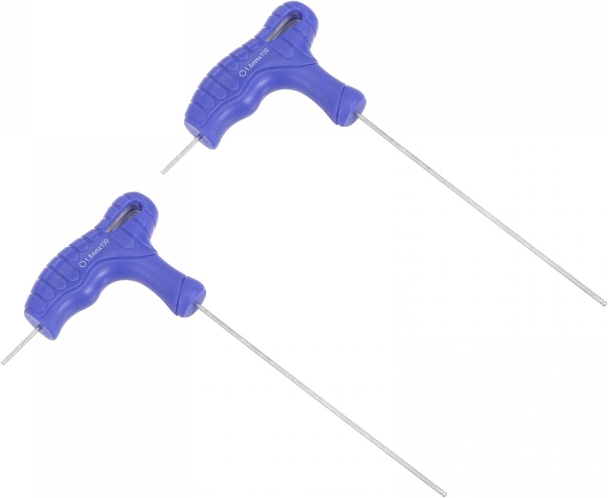 SnelShoppen - 2x 1.5mm T-handle Allen sleutel - CR-V staal - Ergonomisch ontwerp - Voor hoge koppel en gebruiksgemak - Ideaal voor klusprojecten en re