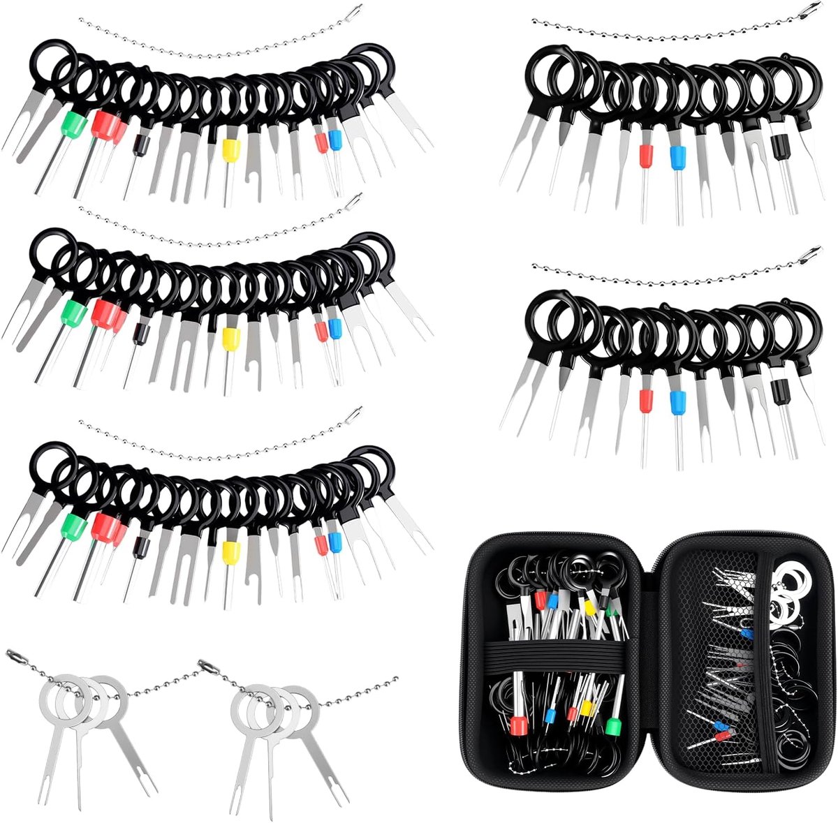 SnelShoppen - 82-delige Spinning Tool Set, Auto Stekker, Uittrek Tools, Terminal Extractor Kit voor Reparatie en Elektronica