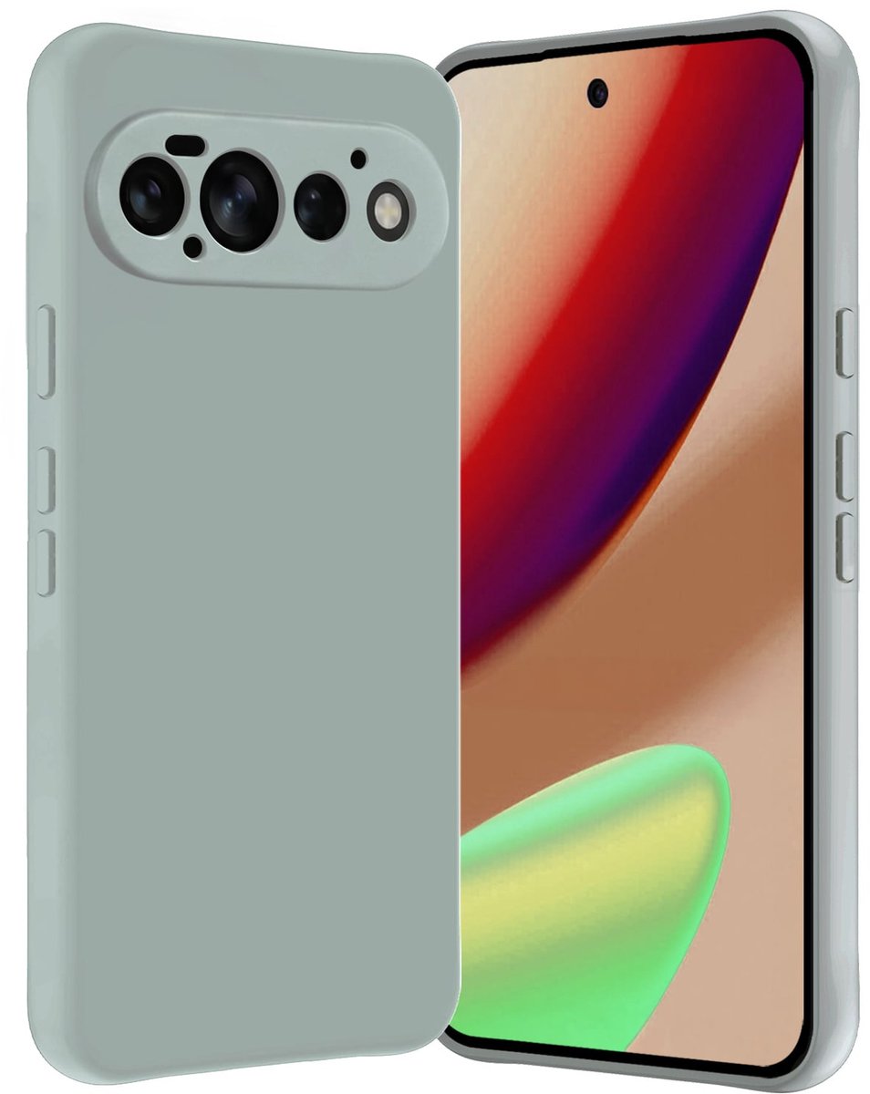Hoes - Geschikt voor Google Pixel 11 Pro - Sterk & Shockproof - Hoesje Cover - Siliconen Case - Lichtblauw