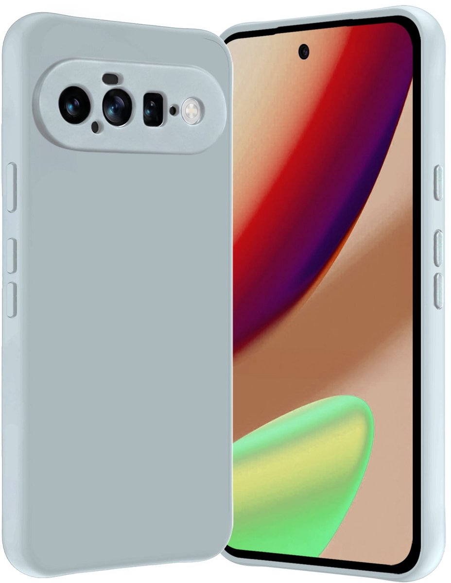 Hoes - Geschikt voor Google Pixel 11 - Sterk & Shockproof - Hoesje Cover - Siliconen Case - Lichtblauw