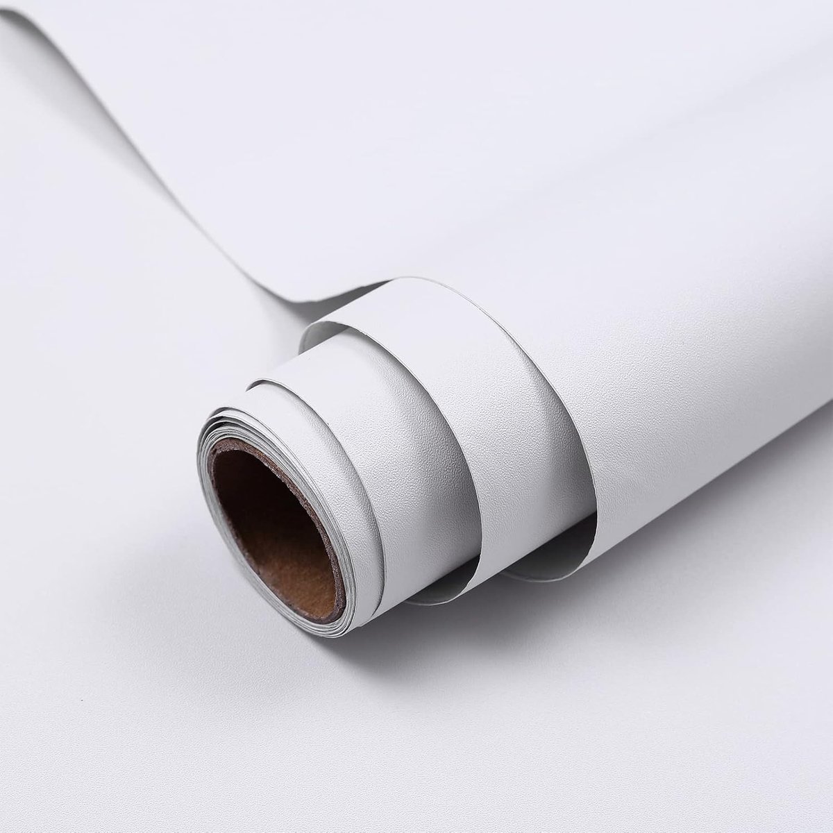 SnelShoppen - Zelfklevend Witte Vinyl Wrap Matt 40x1000cm - Waterdichte Wandbekleding voor Meubels, Keuken en Kasten