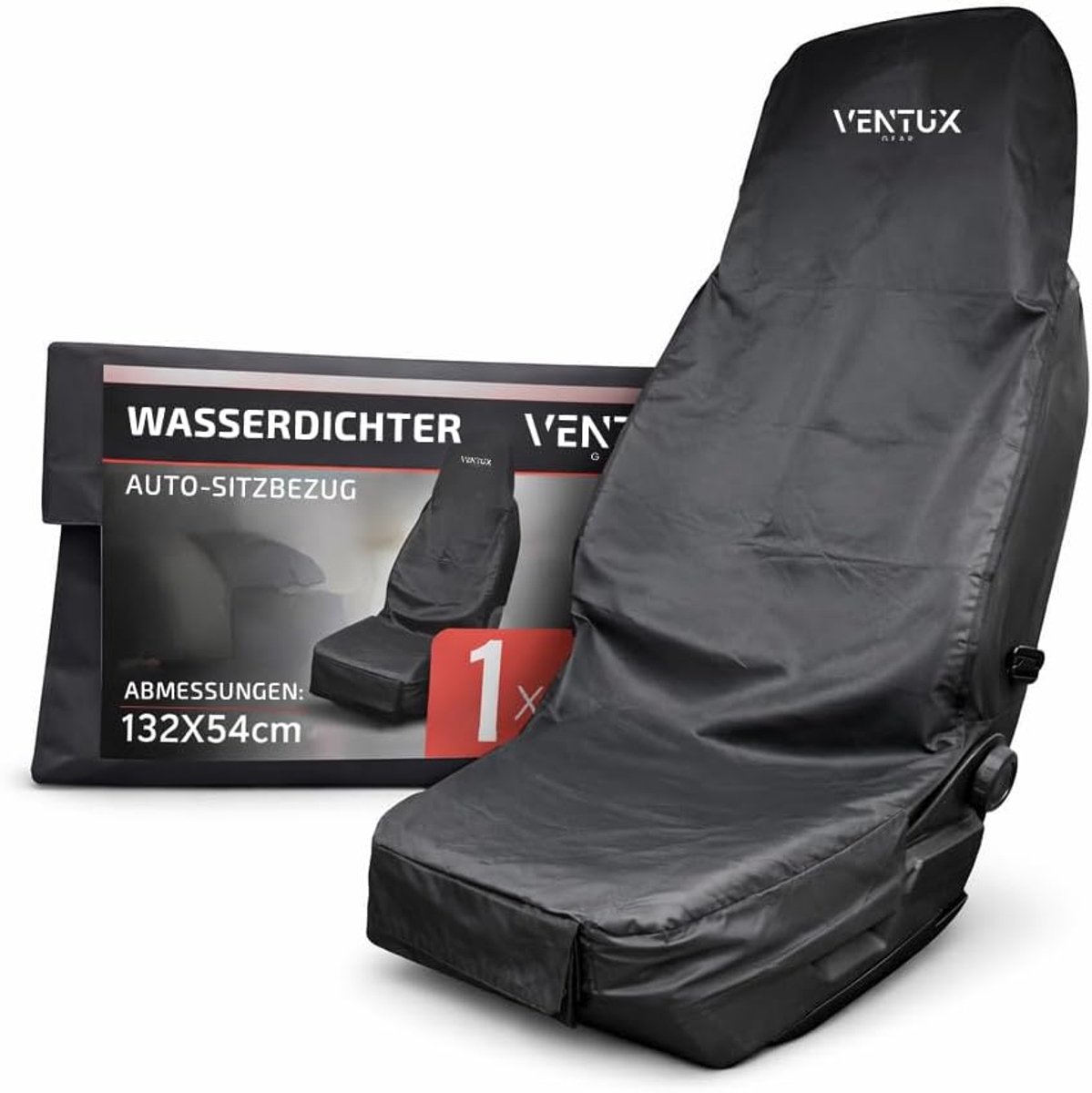 SnelShoppen - Autostoelhoes Waterdicht 132x54 cm - Universele Bescherming tegen Vloeistoffen en Modder - Snelle Montage voor Auto, Camping, Kinderen