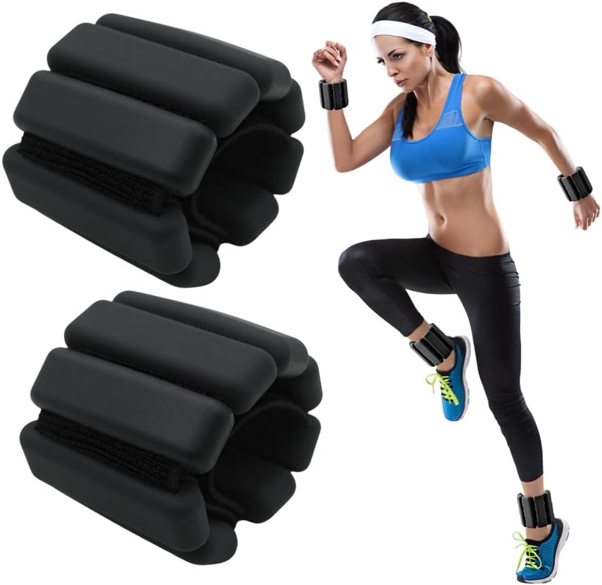 SnelShoppen - Pack van 2 Gewicht Manchet voor Pols en Enkel, Verstelbaar en Draagbaar, Ideaal voor Fitness, Hardlopen, Wandelen en Yoga