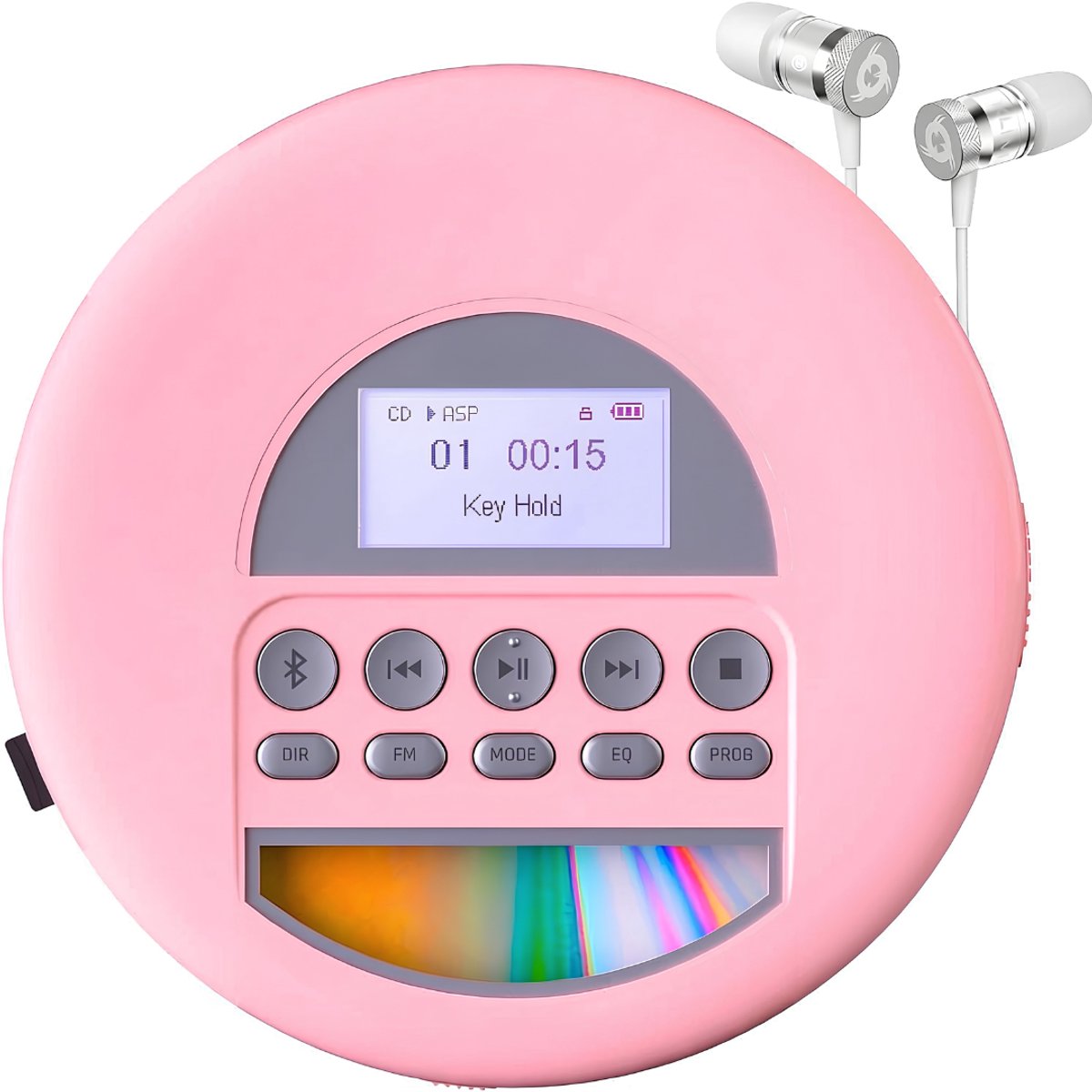 SP® CD Speler Draagbare - Draagbare Bluetooth CD Speler - CD Speler - Roze - 15cm x 15cm x 3cm