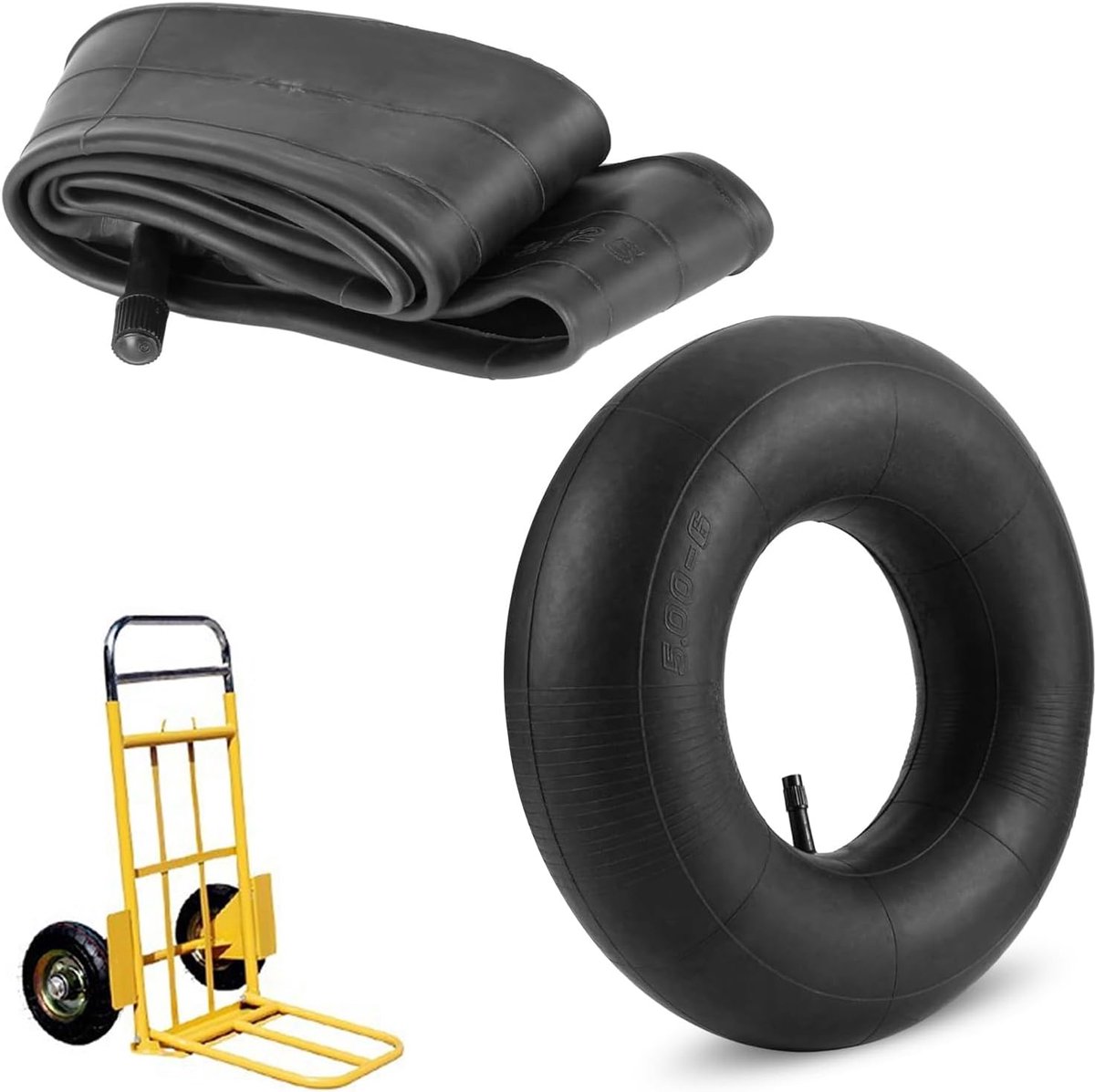 SnelShoppen - 2 Stuks Binnenbanden 13x5.00-6 - Vervangingsbanden voor Tuinwagens, Handkarren, E-Scooters - Hoogwaardige Rubber, Duurzaam, Goede Elasti
