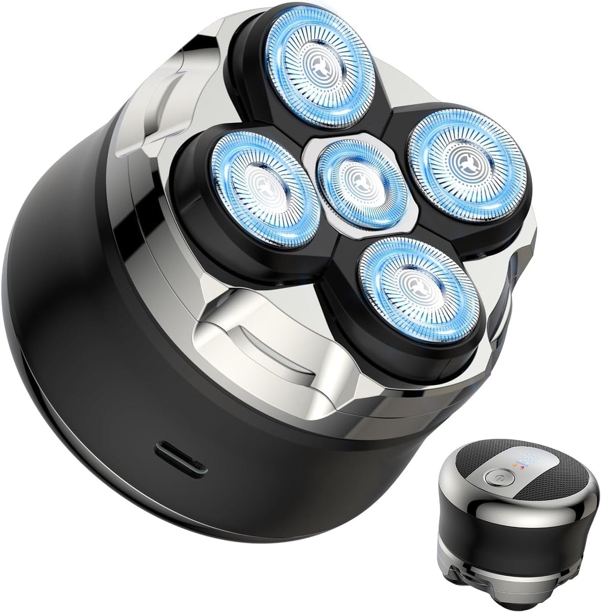 SnelShoppen - Elektrische Scheerapparaat voor Mannen - 5D Flexibele Hoofd Scheerfunctie - Waterdicht en Oplaadbaar Type C - LED Display - Draadloos vo