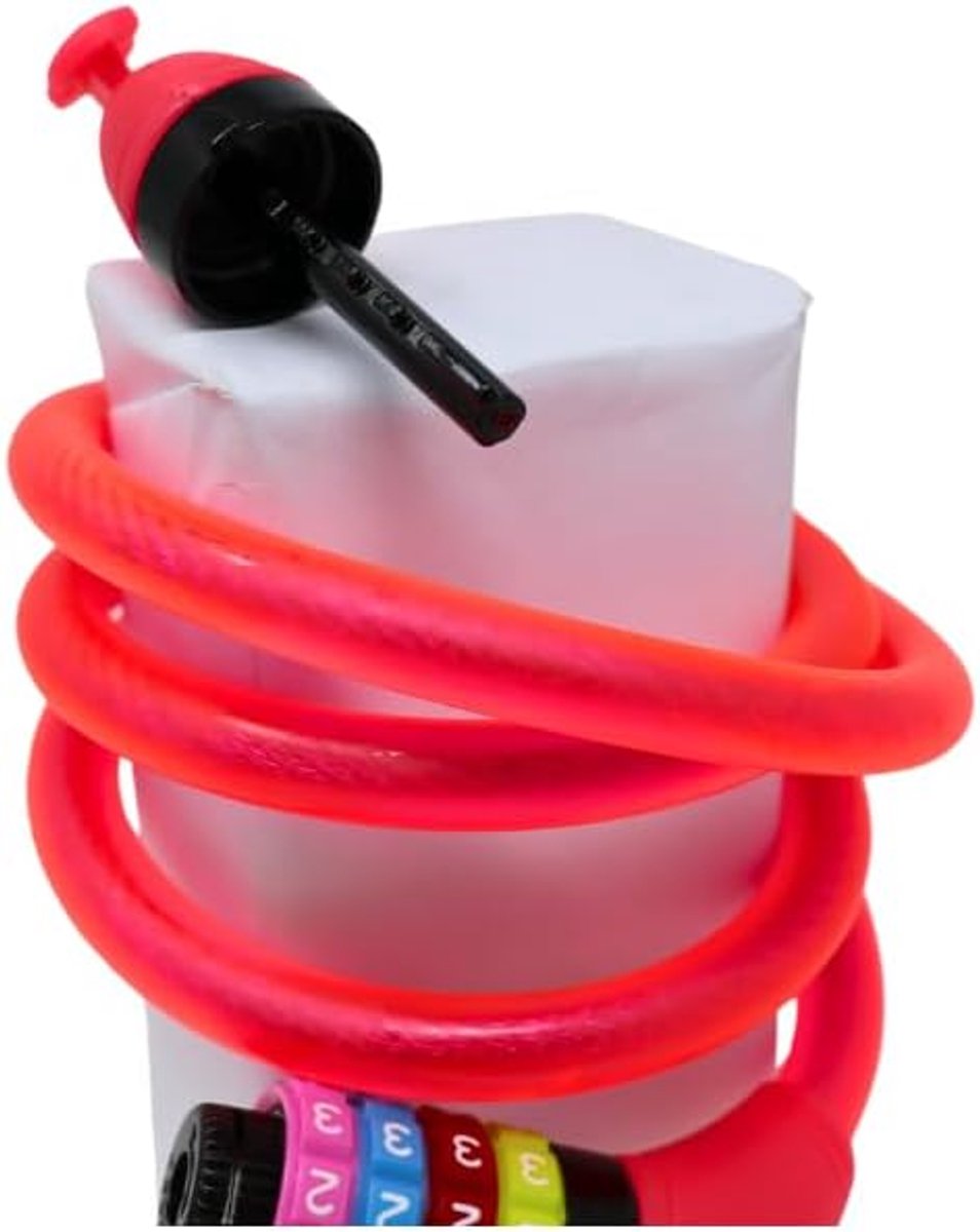 SnelShoppen - Kabel Combinatielock 12 x 1200 mm Roze Veilig Robuust Verstelbaar Ideaal voor Fiets Anti-Diefstal Weerbestendig