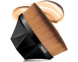 SnelShoppen - MSQ Foundation Brush Kabuki Flat Face Brush Groove Design voor vloeibare en poederfoundation, concealer, ultra zachte synthetische haren