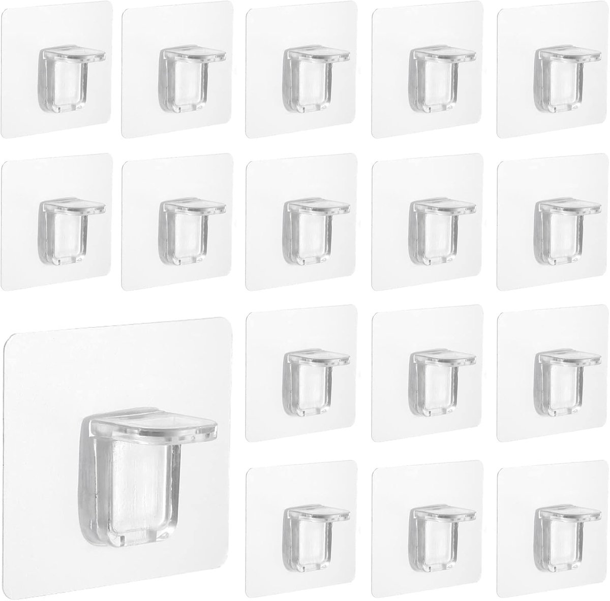 SnelShoppen - 24 Transparante Zelfklevende Planksteunen, Stevige Acrylic Plankdragers voor Meubels, Boekenkasten, Glazen Steun, Geen Boren Nodig